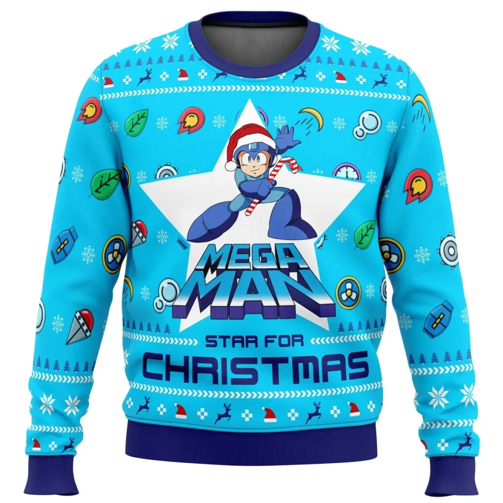 Mega Man Mega Ugly Christmas Sweater - Mega Man Merch