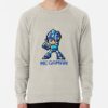 ssrcolightweight sweatshirtmensheather oatmealfrontsquare productx1000 bgf8f8f8 1 - Mega Man Merch