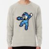 ssrcolightweight sweatshirtmensheather oatmealfrontsquare productx1000 bgf8f8f8 - Mega Man Merch