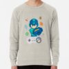 ssrcolightweight sweatshirtmensoatmeal heatherfrontsquare productx1000 bgf8f8f8 6 - Mega Man Merch